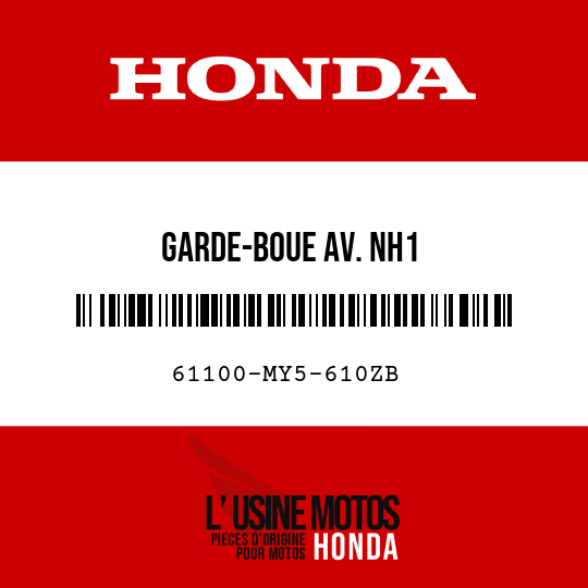 image de 61100-MY5-610ZB GARDE-BOUE AV. NH1 