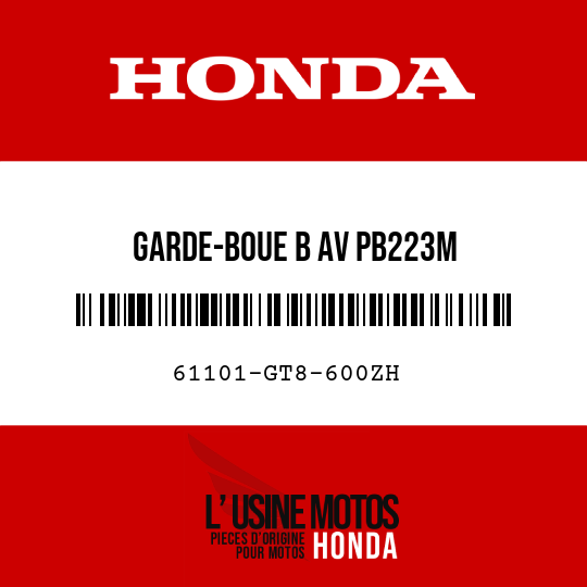 image de 61101-GT8-600ZH GARDE-BOUE B AV PB223M 