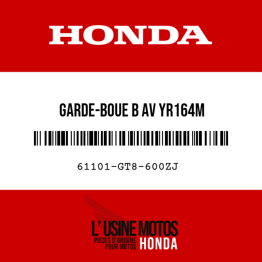 image de 61101-GT8-600ZJ GARDE-BOUE B AV YR164M 