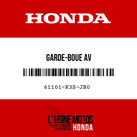 image de 61101-K3S-JB0 GARDE-BOUE AV