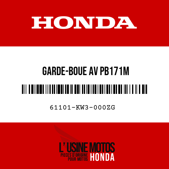 image de 61101-KW3-000ZG GARDE-BOUE AV PB171M 