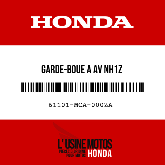 image de 61101-MCA-000ZA GARDE-BOUE A AV NH1Z 