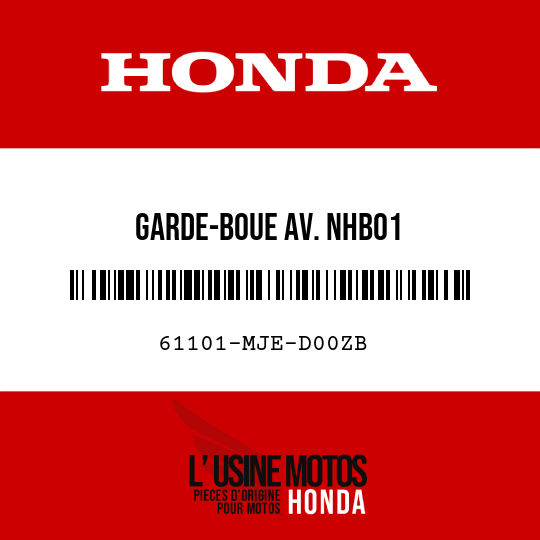 image de 61101-MJE-D00ZB GARDE-BOUE AV. NHB01