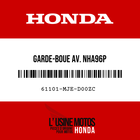 image de 61101-MJE-D00ZC GARDE-BOUE AV. NHA96P