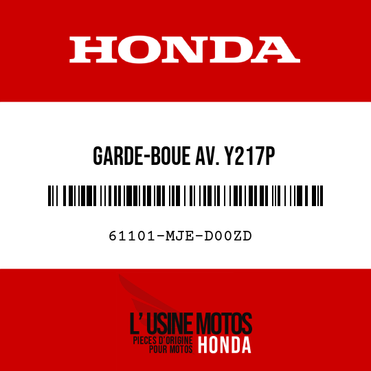 image de 61101-MJE-D00ZD GARDE-BOUE AV. Y217P