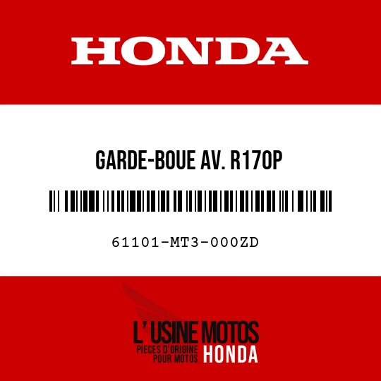 image de 61101-MT3-000ZD GARDE-BOUE AV. R170P 