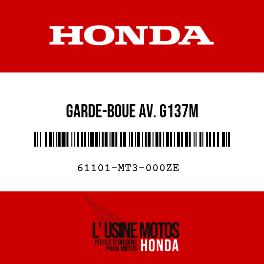 image de 61101-MT3-000ZE GARDE-BOUE AV. G137M 