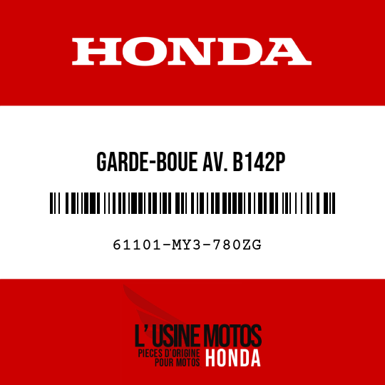 image de 61101-MY3-780ZG GARDE-BOUE AV. B142P 