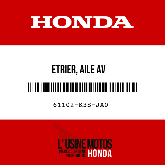image de 61102-K3S-JA0 ETRIER, AILE AV