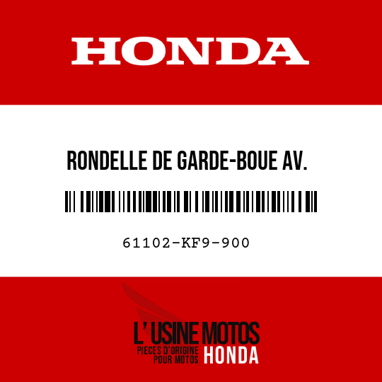 image de 61102-KF9-900 RONDELLE DE GARDE-BOUE AV.