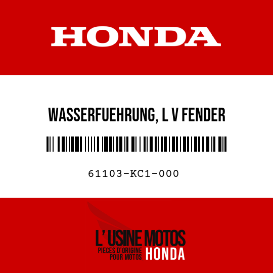 image de 61103-KC1-000 WASSERFUEHRUNG, L V FENDER