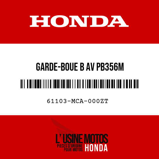 image de 61103-MCA-000ZT GARDE-BOUE B AV PB356M 