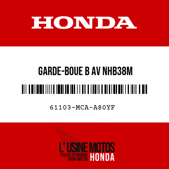 image de 61103-MCA-A80YF GARDE-BOUE B AV NHB38M