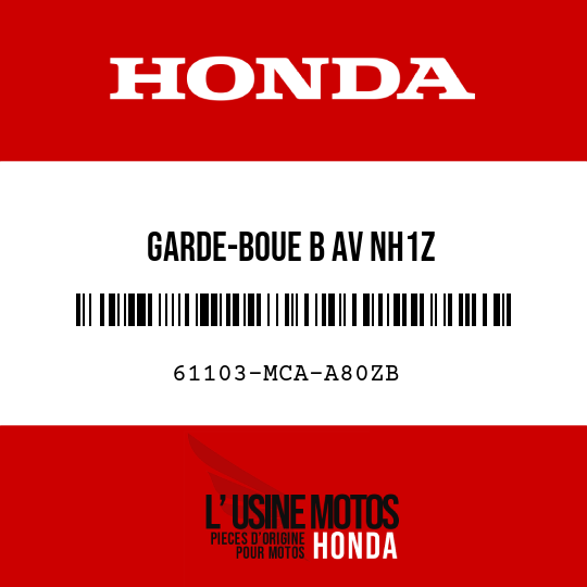 image de 61103-MCA-A80ZB GARDE-BOUE B AV NH1Z 