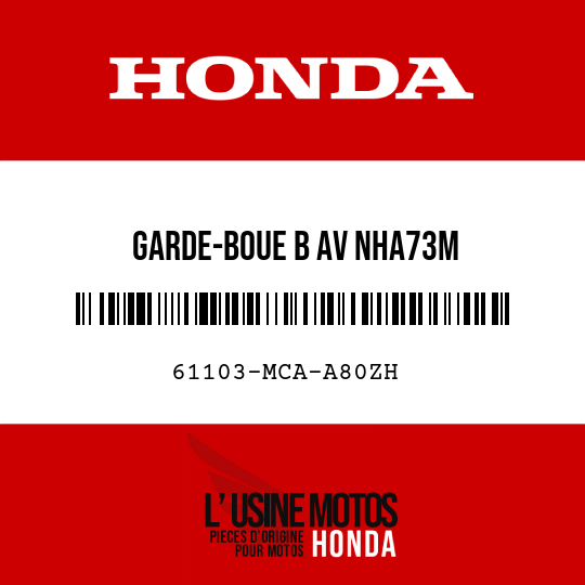 image de 61103-MCA-A80ZH GARDE-BOUE B AV NHA73M 