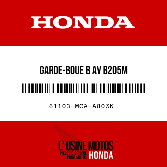 image de 61103-MCA-A80ZN GARDE-BOUE B AV B205M