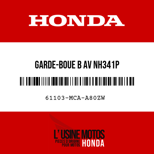image de 61103-MCA-A80ZW GARDE-BOUE B AV NH341P