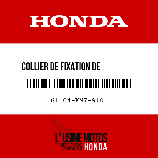 image de 61104-KM7-910 COLLIER DE FIXATION DE        PROFILAGE