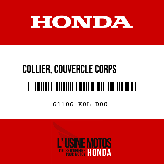 image de 61106-K0L-D00 COLLIER, COUVERCLE CORPS      PAPILLON