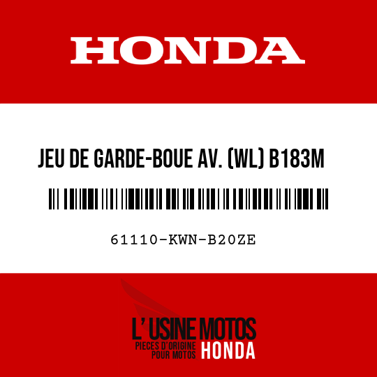 image de 61110-KWN-B20ZE JEU DE GARDE-BOUE AV. (WL) B183M
