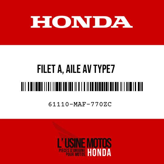 image de 61110-MAF-770ZC FILET A, AILE AV TYPE7 