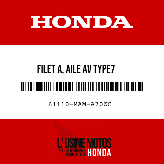 image de 61110-MAM-A70ZC FILET A, AILE AV TYPE7 