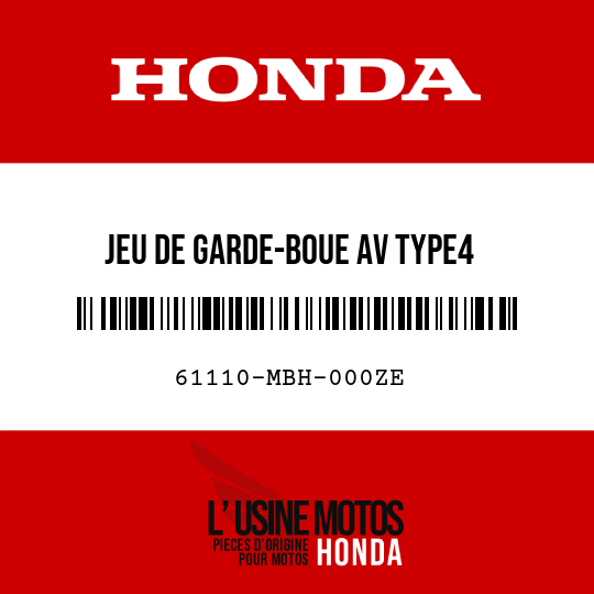 image de 61110-MBH-000ZE JEU DE GARDE-BOUE AV TYPE4