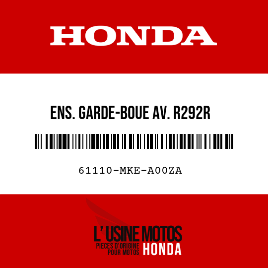 image de 61110-MKE-A00ZA ENS. GARDE-BOUE AV. R292R