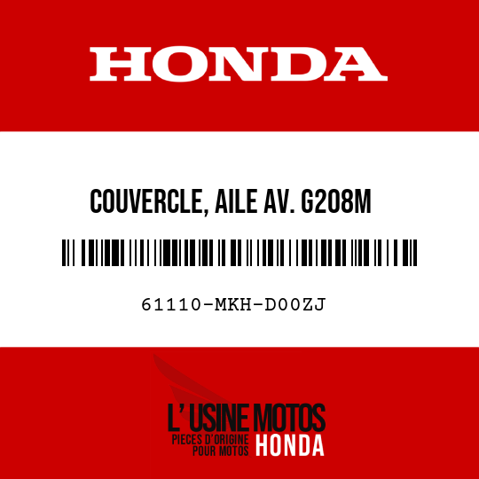 image de 61110-MKH-D00ZJ COUVERCLE, AILE AV. G208M