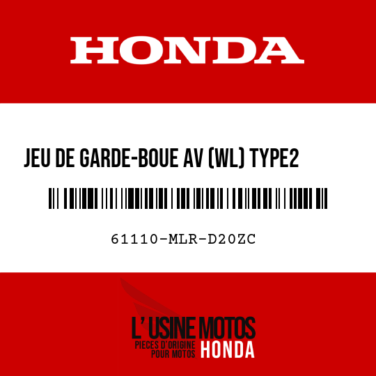 image de 61110-MLR-D20ZC JEU DE GARDE-BOUE AV (WL) TYPE2     1