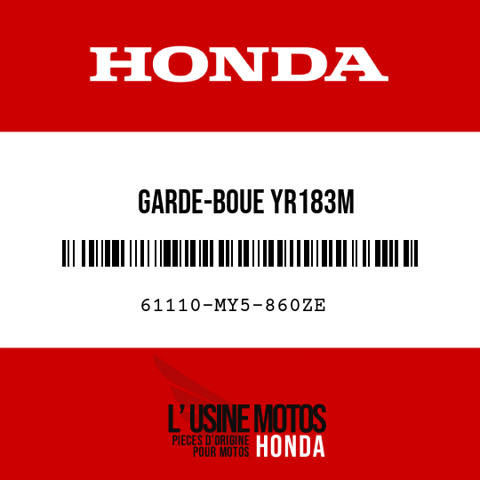 image de 61110-MY5-860ZE GARDE-BOUE YR183M 