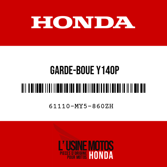 image de 61110-MY5-860ZH GARDE-BOUE Y140P 