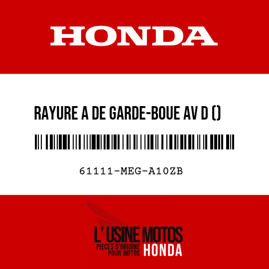 image de 61111-MEG-A10ZB RAYURE A DE GARDE-BOUE AV D () TYPE2
