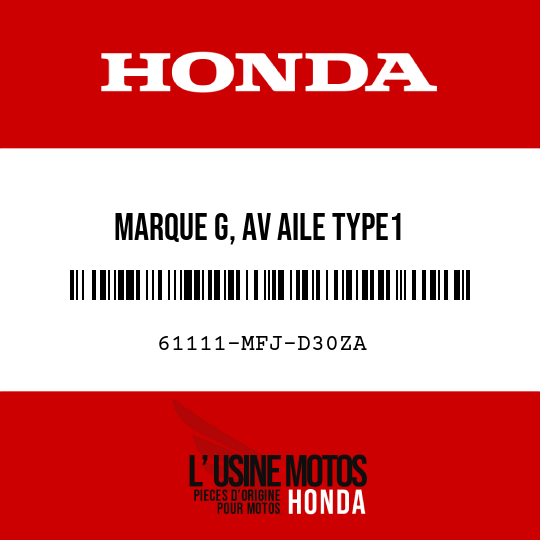 image de 61111-MFJ-D30ZA MARQUE G, AV AILE TYPE1