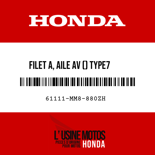 image de 61111-MM8-880ZH FILET A, AILE AV () TYPE7