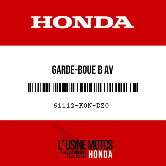 image de 61112-K0N-DZ0 GARDE-BOUE B AV