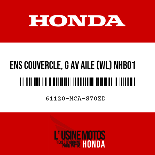 image de 61120-MCA-S70ZD ENS COUVERCLE, G AV AILE (WL) NHB01