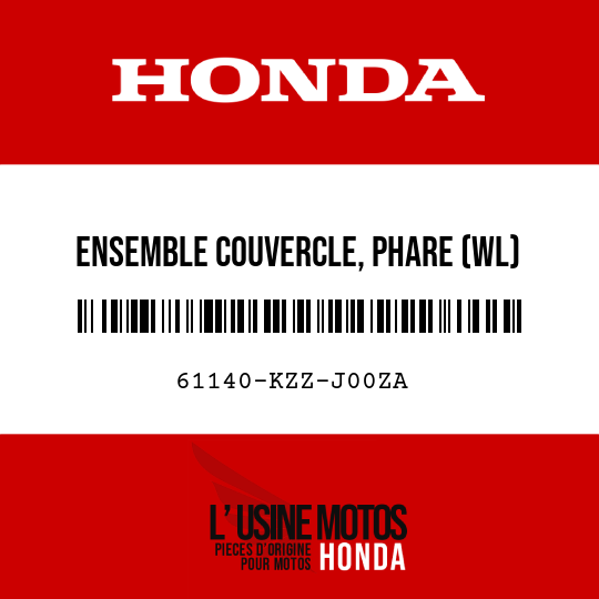 image de 61140-KZZ-J00ZA ENSEMBLE COUVERCLE, PHARE (WL) TYPE1