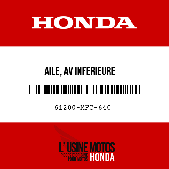 image de 61200-MFC-640 AILE, AV INFERIEURE