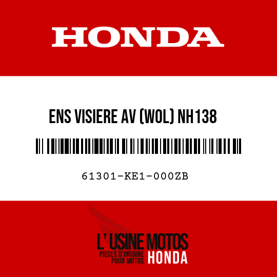 image de 61301-KE1-000ZB ENS VISIERE AV (WOL) NH138 