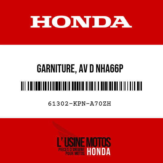 image de 61302-KPN-A70ZH GARNITURE, AV D NHA66P
