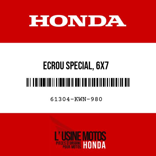 image de 61304-KWN-980 ECROU SPECIAL, 6X7