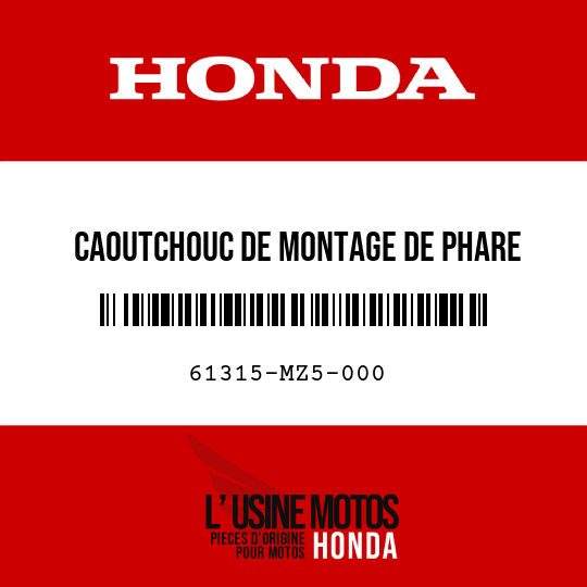 image de 61315-MZ5-000 CAOUTCHOUC DE MONTAGE DE PHARE