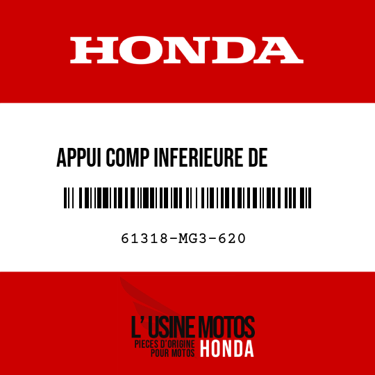 image de 61318-MG3-620 APPUI COMP INFERIEURE DE     VISIERE AV