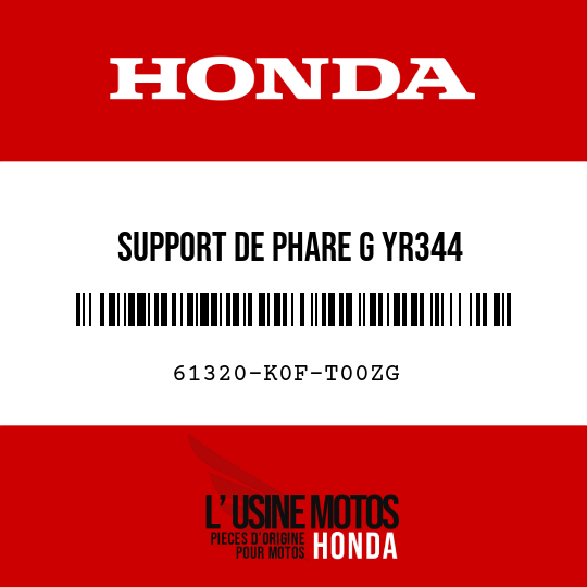 image de 61320-K0F-T00ZG SUPPORT DE PHARE G YR344