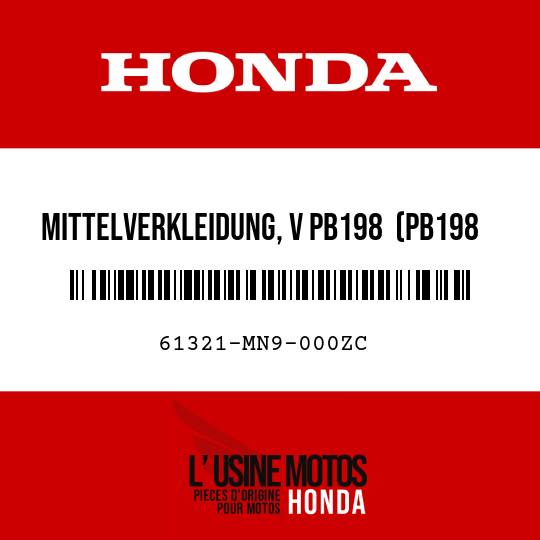 image de 61321-MN9-000ZC MITTELVERKLEIDUNG, V PB198  (PB198 NEU-BLAU)