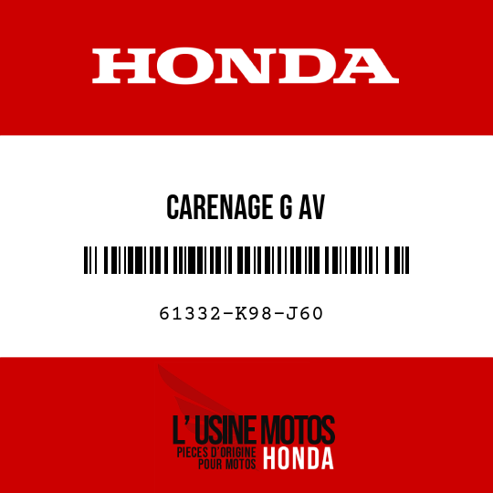 image de 61332-K98-J60 CARENAGE G AV