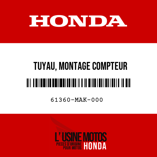 image de 61360-MAK-000 TUYAU, MONTAGE COMPTEUR