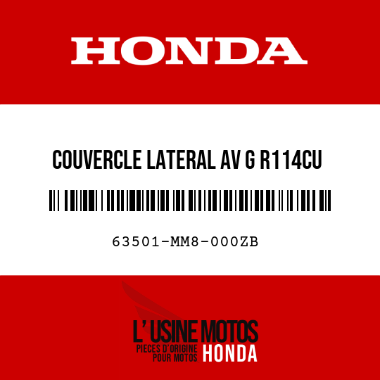 image de 63501-MM8-000ZB COUVERCLE LATERAL AV G R114CU 