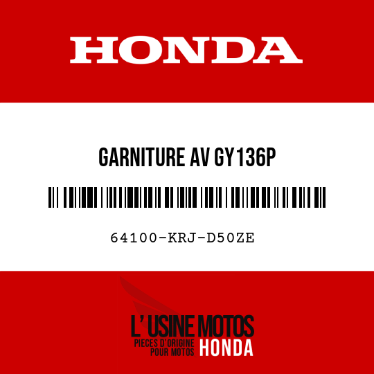 image de 64100-KRJ-D50ZE GARNITURE AV GY136P